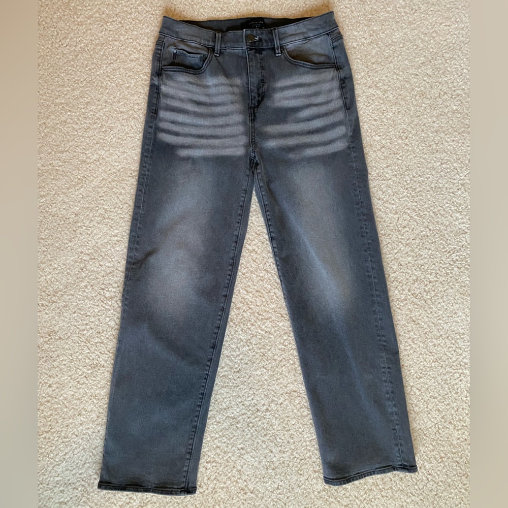 Ann Taylor the Straight High Rise Jeans Black 4